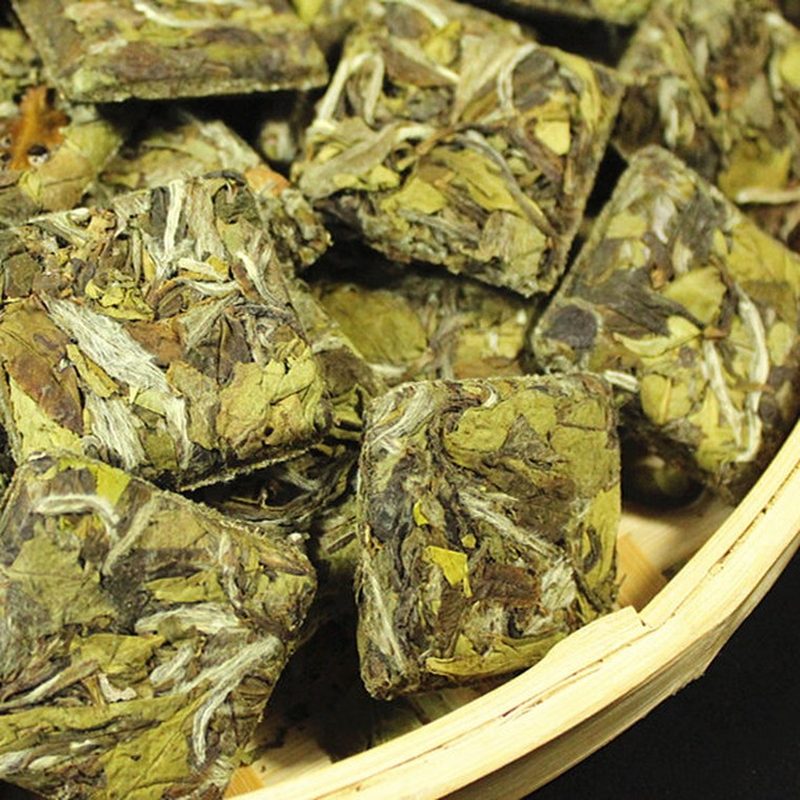 福鼎白牡丹 松压小方片 高山紧压茶块 细节图1