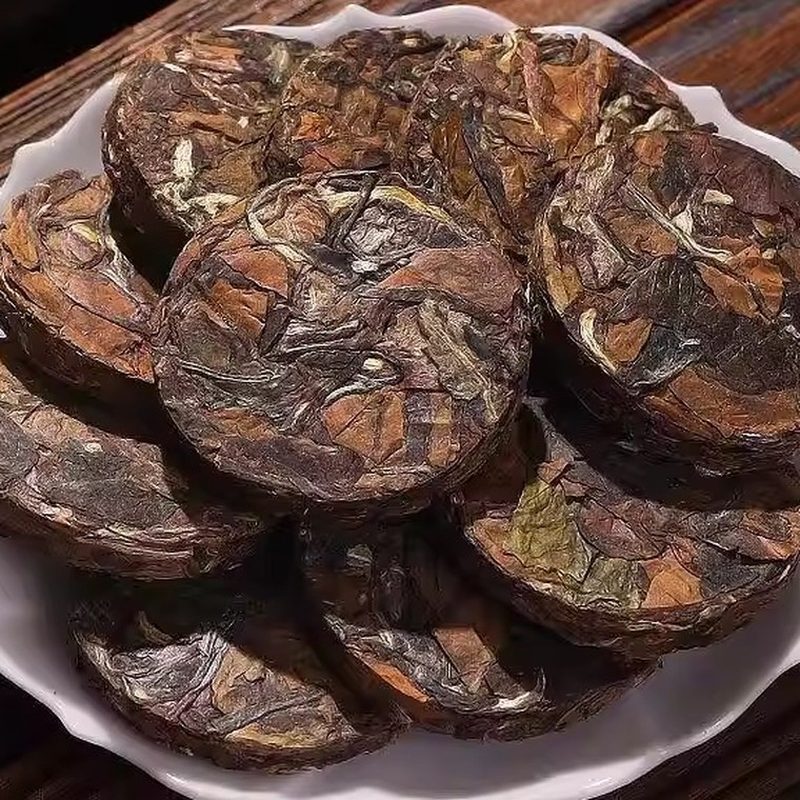 2015年福鼎老白茶小饼 白牡丹寿眉紧压茶 细节图1
